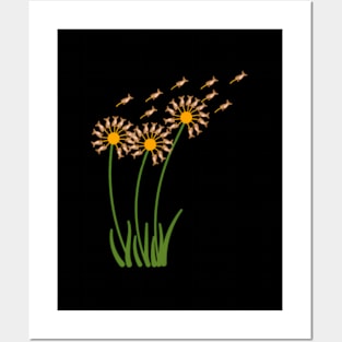 Chihuahua Flower Flying Chihuahua Dandelion Posters and Art